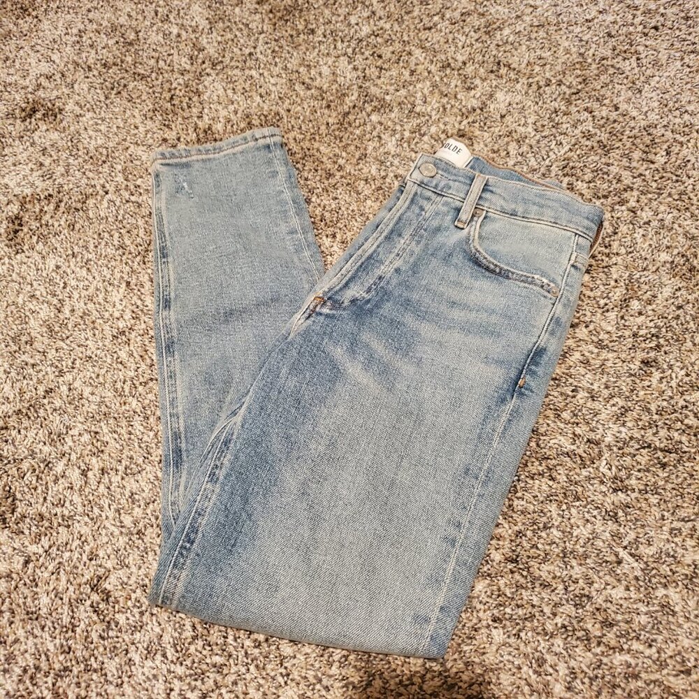 Agolde Nico High Rise Slim Jeans Embark Wash - Picture 2 of 6